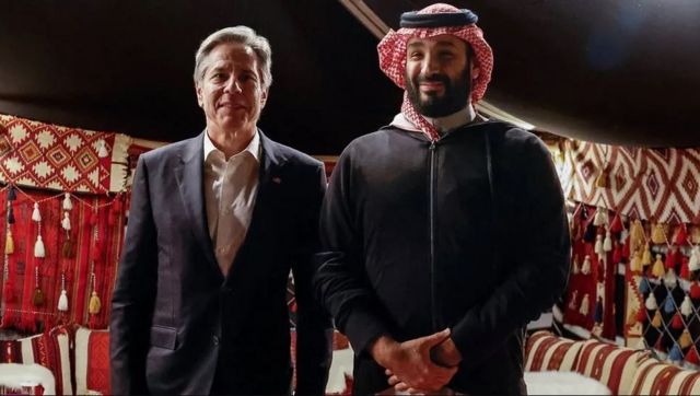 شہزادہ محمد بن سلمان اور انٹونی بلنکن کی تصویر